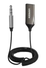 ADAPTOR Bluetooth Jack 3.5 Ugreen, &quot;CM309&quot; alimentare USB, microfon inclus, convertor audio wireless, versiune bluetooth 5.0, negru &quot;70601&quot; (timbru ve