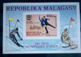 Madagascar 1976 sport Jocurile olimpice Hiver patinaj, ski bloc nedantelat nestampilat