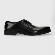 HUGO pantofi de piele Kerr barbati, culoarea negru, 50512716