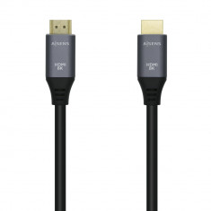 HDMI Cable Aisens Black Black/Grey 50 cm