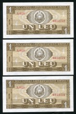 q335 RSR TREI CONSECUTIVE 1 LEU 1966 NECIRCULATE UNC