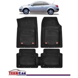 Covorase Auto TeamCar&reg; Tip Tavita Compatibile Renault Megane II Cabrio (2002-2009) Negru, Cauciuc