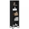 Gossi biblioteca, negru, 50x31x169 cm, lemn prelucrat