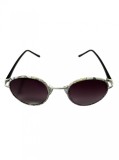 Ochelari de soare dama, UV400, Metal, Negru, Oem