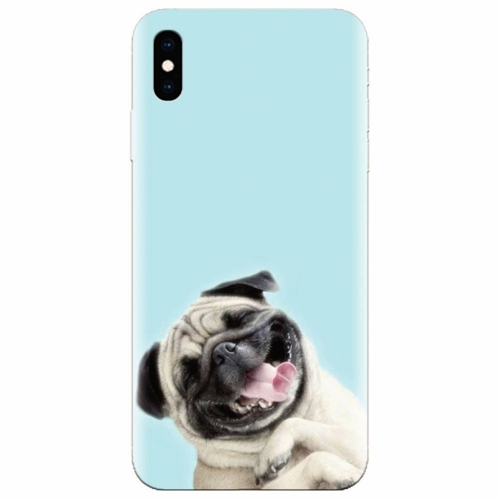 Husa silicon pentru Apple Iphone XS Max, Happy Dog