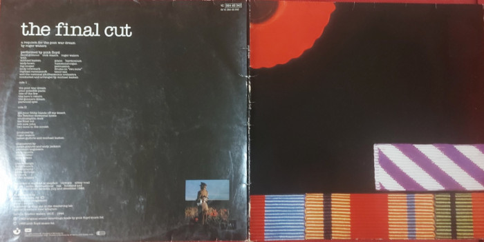 Pink Floyd &lrm;&ndash; The Final Cut, LP, Germany, 1983, stare foarte buna