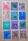 Serie Completa 12 Timbre Romania 1951 Planul Cincinal Canalul Dunare Marea Neagra Supratipare Stampilate - RO1