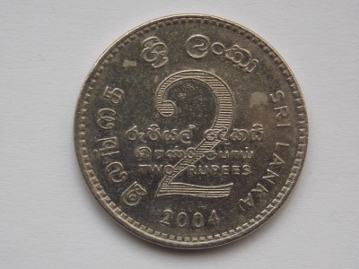 2 RUPEES 2004 SRI LANKA foto