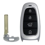 Carcasa cheie auto Techstar&reg; pentru telecomanda inteligenta, compatibila cu Hyundai Tucson si Santa Fe, 4 butone, Gri/Negru