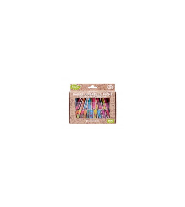 Set 100 umbrele Coktail, 10 cm, multicolor