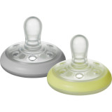 Tommee Tippee Closer To Nature Breast-like Natural Night 0-6m suzetă 2 buc