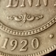 One 1 penny Australia 1920 - punct sub baza , stare VF [poze]