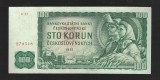 CEHOSLOVACIA 100 KORUN / COROANE 1961 [1] P -91c , Serie G17 / 270518 , VF+