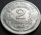 Cumpara ieftin Moneda istorica 2 FRANCI - FRANTA, anul 1947 *cod 3904 - litera B, Europa