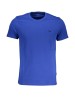 Tricou barbati, cu mini logo, Slim fit, Albastru inchis, XL