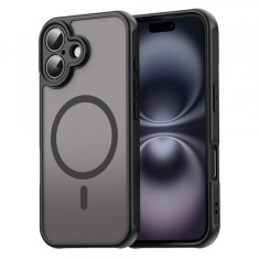 Husa MagSafe pentru Apple iPhone 16 Plus, Techsuit, HaloFrost II, Neagra