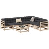 VidaXL Set canapea de grădină, 7 piese, lemn masiv de pin 3299463
