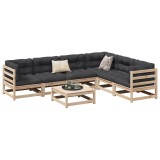 vidaXL Set canapea de grădină, 7 piese, lemn masiv de pin 3299463