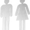 Door sign set for toilets
