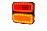Lampa Spate LED 12-24V Lampdemia W226, 4 Functii: Pozitie, Frana, Mers Inapoi, Catadioptru, 117x111mm, Omologare ECE