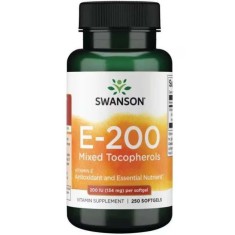 Vitamin E Mixed Tocopherols 200 IU 250 softgels Swanson foto