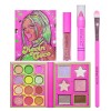 Set 4 Produse de Machiaj, KEVIN &amp; COCO, Green Cool Girl, 18 culori, 20.5 x 18.2 x 2.2 cm, Flippy