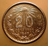 C.282 MEXIC 20 CENTAVOS 1907 ARGINT, America de Nord