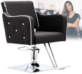 Scaun de coafor Ovo hidraulic rotativ pentru salon de coafură suport pentru picioare cromat scaun de coafor