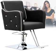 Scaun de coafor Ovo hidraulic rotativ pentru salon de coafură suport pentru picioare cromat scaun de coafor
