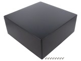 Carcasă universală aluminiu neagră 250x250x100mm