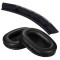 Set 2 bureti + Banda superioara pentru casti Audio-Technica ATH-M50XBT / ATH-M40X / ATH-M30X / ATH-M20X - Negru - Piele ecologica - Spuma cu memorie
