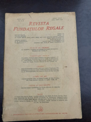 REVISTA FUNDATIILOR REGALE NR.8-9/1947 foto