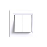 Leziter Intrerupator candelabru Nova 10A 250V 105 cu cadru alb