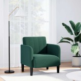 Cumpara ieftin Canapea Scaun cu cotiere Verde Inchis 54 cm Catifea