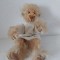 Urs, Ursulet, Artist Hand Made, 23cm, plush tip mohair fin, moale, articulat, tricou cu Der Dicke Dieter, model deosebit