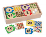 Puzzle din lemn pentru invatarea numerelor, Melissa &amp; Doug