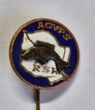 AGVPS RSR ( Republica Socialista Romania) Insigna Vanatoare si Pescuit - Crap