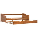 Cumpara ieftin Cadru pat canapea extensibil, maro miere, 90 x 200 cm, lemn pin