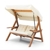Cumpara ieftin Balansoar dublu Galata Swing S2 Crem 160x195x120 cm