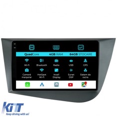 Navigatie Dedicata Seat Leon Mk2 (2005-2012),QuadCore, 9Inch, 4Gb Ram, 64Gb Stocare, Carplay Performance AutoTuning
