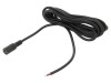 Cablu DC 2x0,5mm2 5,5/2,1 soclu drept negru 3m -20&divide;80&deg;C