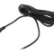 Cablu DC 2x0,5mm2 5,5/2,1 soclu drept negru 3m -20&divide;80&deg;C