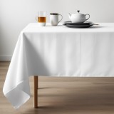 Șervet de masă de unică folosință din PEVA dreptunghiular 137 x 274 cm pachet de 16 bucăți &ndash; Alb