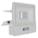 REFLECTOR LED SMD 10W 6400K IP65 CU SENZOR MISCARE - ALB, V-TAC