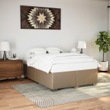 Cumpara ieftin Cadru de pat, cappuccino, 140x190 cm, piele ecologică