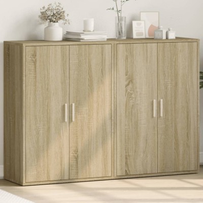 vidaXL Dulapuri, 2 buc., stejar sonoma, 60x31x84 cm, lemn prelucrat 3276569 foto