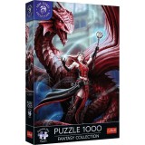 Puzzle Trefl 1000 Premium Plus Fantasy Vrajitoarea Scarlet si Dragonul