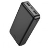 Baterie externa, 20000mAh, cu doua porturi USB-A, alimentare MicroUSB si USB-C, Ultra-Thin Design, HOCO J100A,