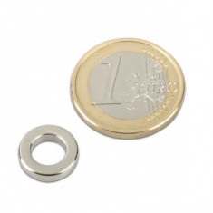 Magnet neodim inel Ø12/7 mm x 3 mm, putere 1,7 kg, N45