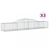 Cumpara ieftin Cosuri gabion arcuite, 3 buc., 300x50x40/60 cm, fier galvanizat